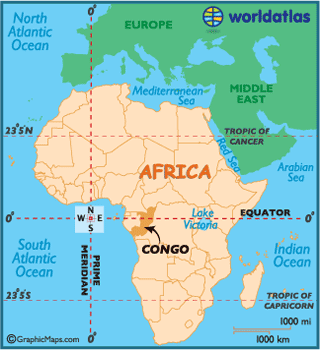 Republique du Congo carte afrique